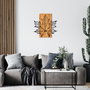 Wallity Hare Escultura de Pared Negro y Nogal